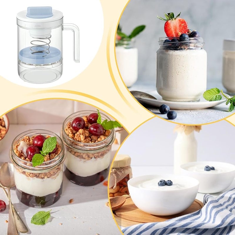 Blue Probiotic Yogurt Strainer High Pressure Filtration for Creamy Thick Yogurt Easy Drain Compact Lightweight - Image 5